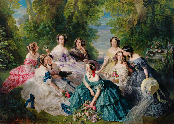 Empress Eugenie (1826-1920) Surrounded by her Ladies-in-Waiting van Franz Xaver Winterhalter