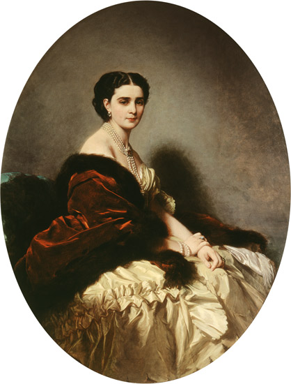 Bildnis der Gräfin Sophie Narishkina (1823-1877) van Franz Xaver Winterhalter