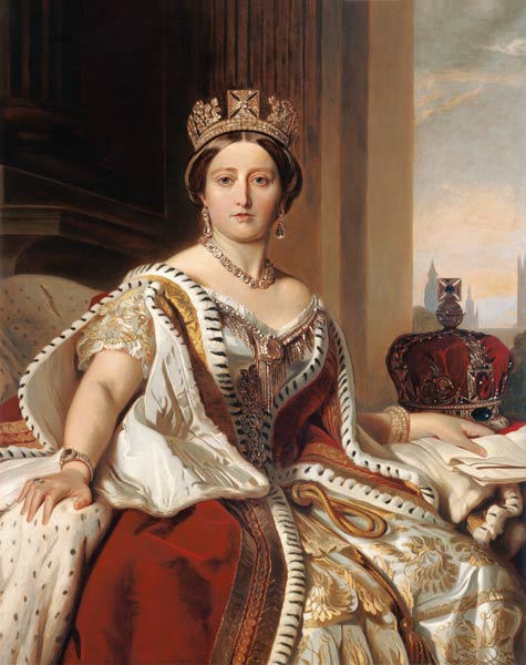 Portrait of Queen Victoria (1819-1901) van Franz Xaver Winterhalter