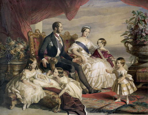 Queen Victoria (1819-1901) and Prince Albert (1819-61) with Five of the Their Children, 1846 (colour van Franz Xaver Winterhalter