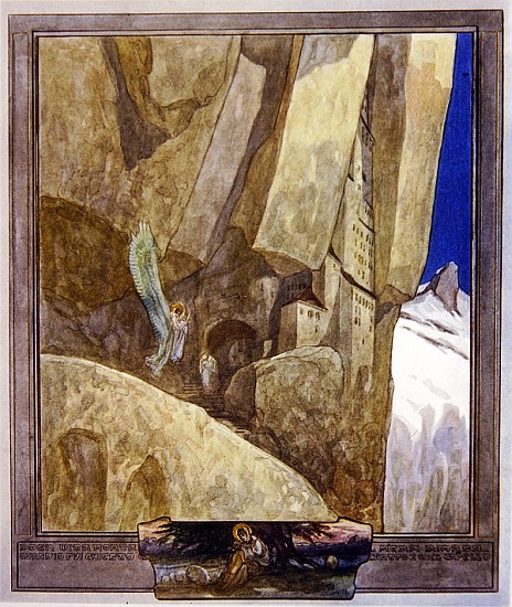 Illustration from Dante''s ''Divine Comedy'', Paradise, Canto XXI van Franz von (Choisy Le Conin) Bayros
