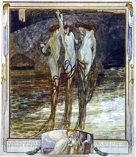 Illustration from Dante''s ''Divine Comedy'', Paradise, Canto XVI van Franz von (Choisy Le Conin) Bayros