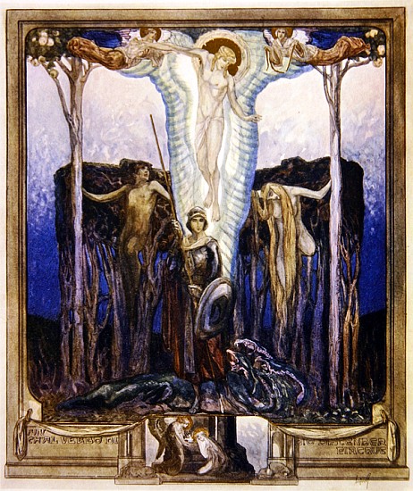 Illustration from Dante''s ''Divine Comedy'', Paradise, Canto VII van Franz von (Choisy Le Conin) Bayros