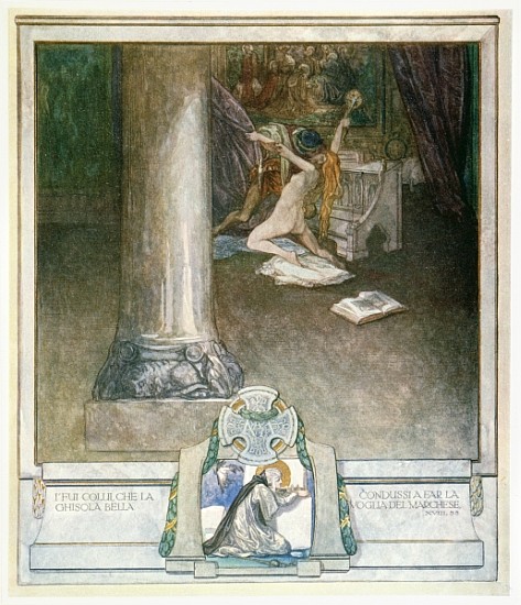 Illustration from Dante''s ''Divine Comedy'', Inferno, XVIII: 55 van Franz von (Choisy Le Conin) Bayros