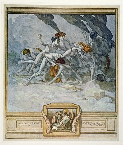 Illustration from Dante''s ''Divine Comedy'', Inferno, Canto XXX: 22 van Franz von (Choisy Le Conin) Bayros