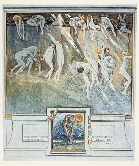 Illustration from Dante''s ''Divine Comedy'', Inferno, Canto XIV. 28 van Franz von (Choisy Le Conin) Bayros