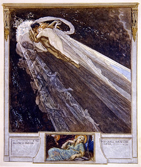 Illustration from Dante''s ''Divine Comedy'', Inferno, Canto V. 77 van Franz von (Choisy Le Conin) Bayros