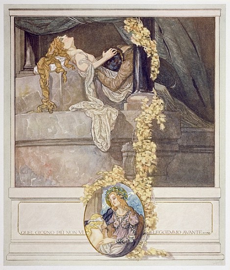 Illustration from Dante''s ''Divine Comedy'', Inferno, Canto V van Franz von (Choisy Le Conin) Bayros