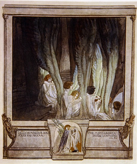 Illustration from Dante''s ''Divine Comedy'', Purgatory, Canto XXI: 62 van Franz von (Choisy Le Conin) Bayros