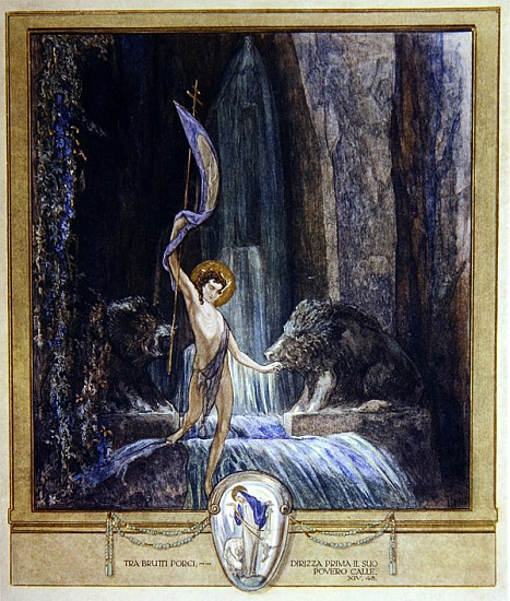 Illustration from Dante''s ''Divine Comedy'', Purgatory, Canto XIV: 45 van Franz von (Choisy Le Conin) Bayros