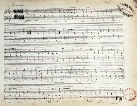 Facsimile of the score of 'Ballade Number 2 in F'
