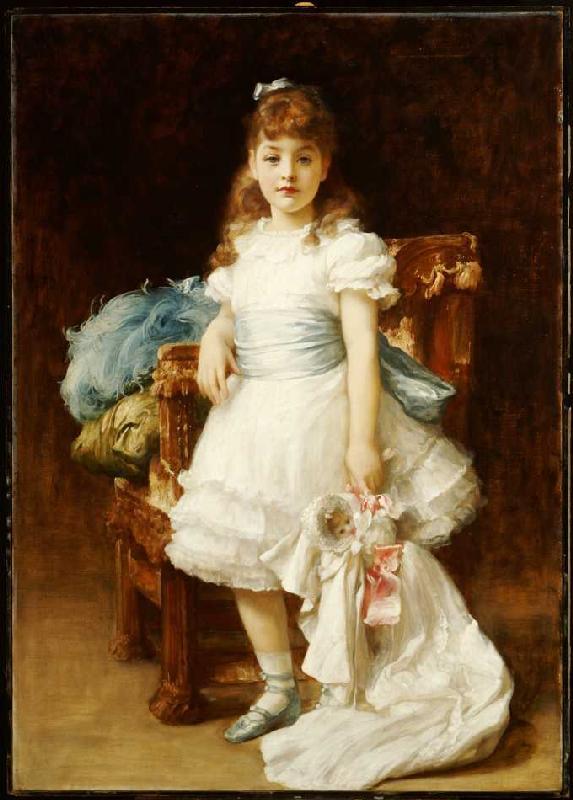 Bildnis der Lady Sybil Primrose als Kind. van Frederic Leighton