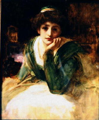 Oil study for Desdemona, c.1889 (oil on canvas) van Frederic Leighton