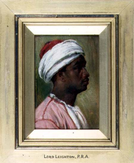 Study of a Nubian young man (panel) van Frederic Leighton