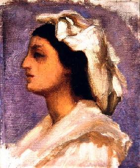 Head of an Italian Girl (oil on canvas)