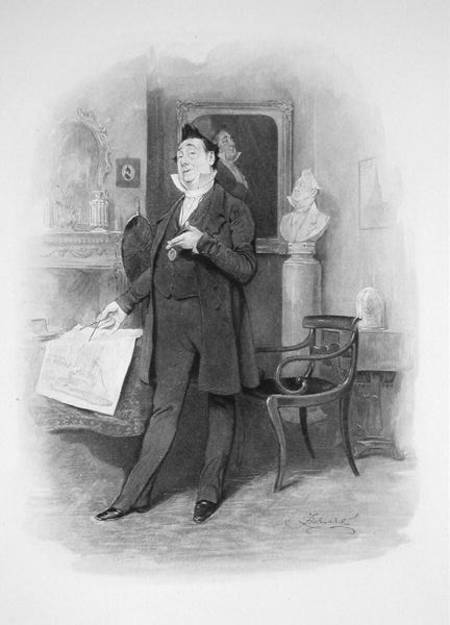 Mr Pecksniff, from 'Charles Dickens: A Gossip about his Life', by Thomas Archer van Frederick Barnard