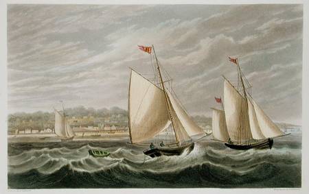 Ryde, from 'The Isle of Wight Illustrated, in a Series of Coloured Views', engraved by P. Roberts van Frederick Calvert