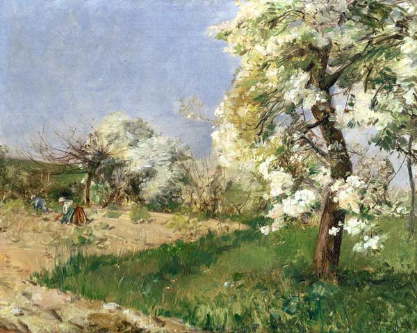 Pear Blossoms, Villiers-de-Bel van Frederick Childe Hassam