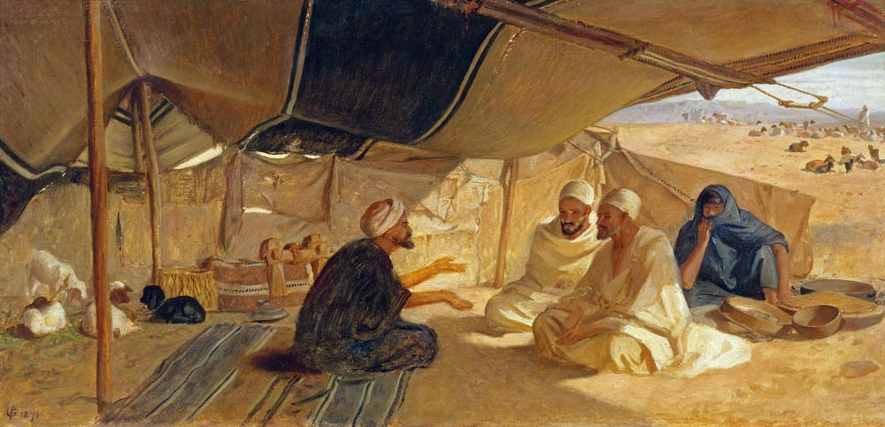 Arabs in the Desert van Frederick Goodall