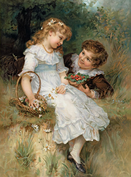 Sweethearts, from the Pears Annual van Frederick Morgan