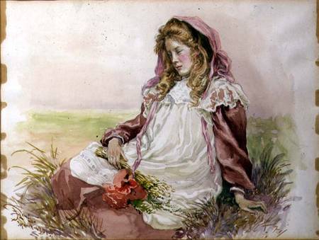 Girl with Poppies van Frederick S. Lewis