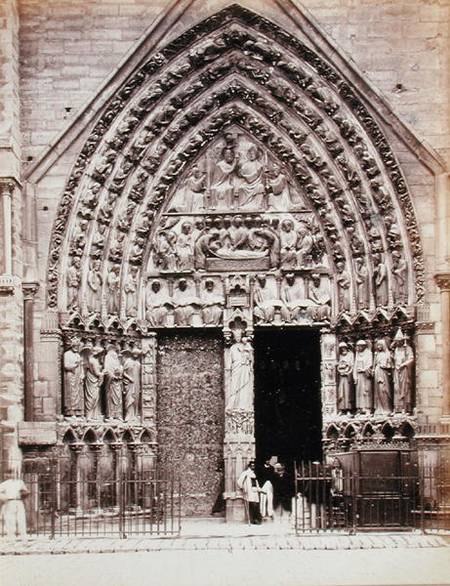 North Portal of the the West Facade of the Cathedral of Notre Dame, Paris van French  Photographer