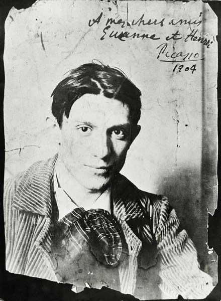 Pablo Picasso (1881-1973), 1904 (b/w photo) van French Photographer, (20th century)