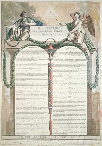 Declaration of the Rights of Man, 10th August van French School