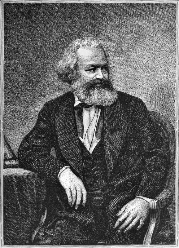 Portrait of Karl Marx (1818-83) 1857 van French School