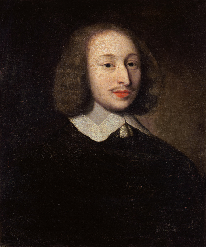 Portrait of Blaise Pascal (1623-62) van French School