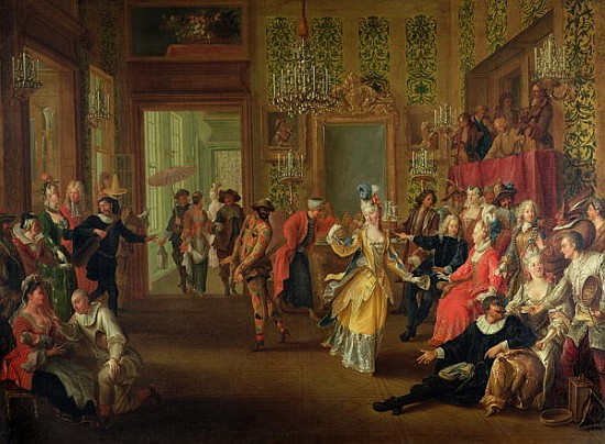 A Bal Pare during the Carnival, c.1710 van French School