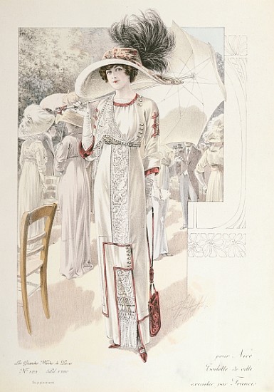 A town dress, from ''Les Grandes Modes de Paris'' () van French School