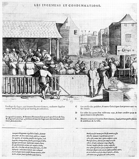 Acts and Violence of the Protestants van French School
