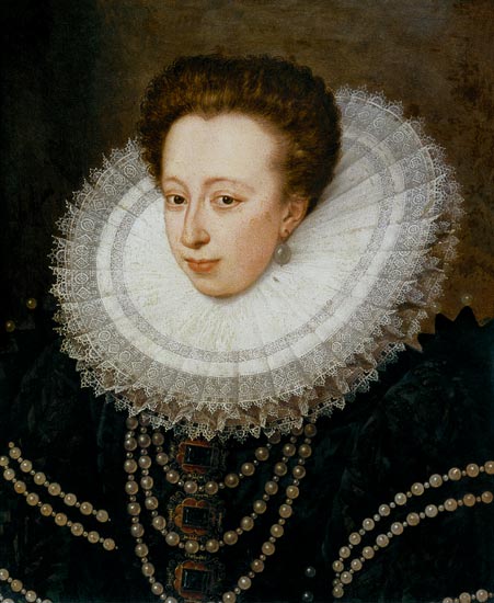 Portrait of Christine of Lorraine (panel) van French School