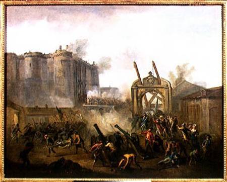 The Taking of the Bastille van French School