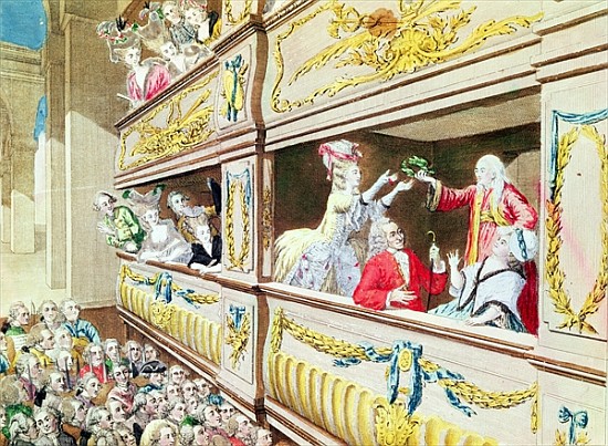 Coronation of Voltaire at the Theatre Francais van French School