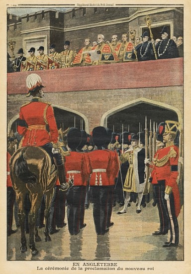 England, proclamation of the new King George V, illustration from ''Le Petit Journal'', supplement i van French School