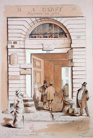 Entrance of the Hotel Bullion, 57 rue Jean-Jeacques Rousseau, Paris van French School