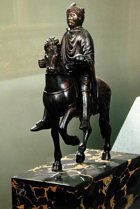Equestrian statue of Charlemagne (747-814) van French School