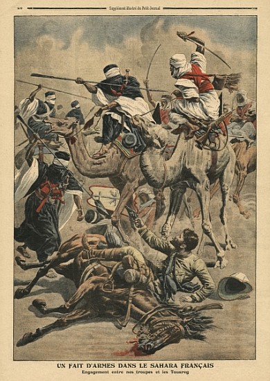 French troops in Sahara, illustration from ''Le Petit Journal'', supplement illustre, 17th March 190 van French School
