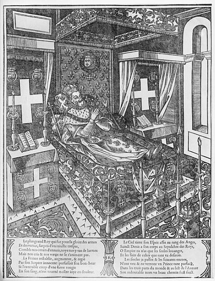 Henri IV (1553-1610) on his deathbed van French School