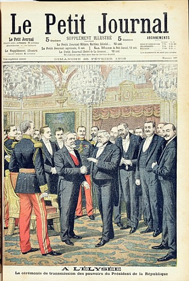 In the Elysee Palace, the Ceremonial Transfer of Powers of the President of the French Republic, ill van French School