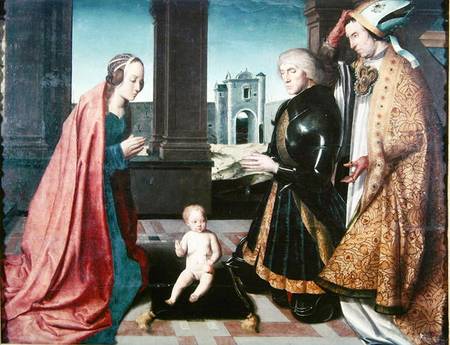 The Infant Christ Adored by a Knight van French School