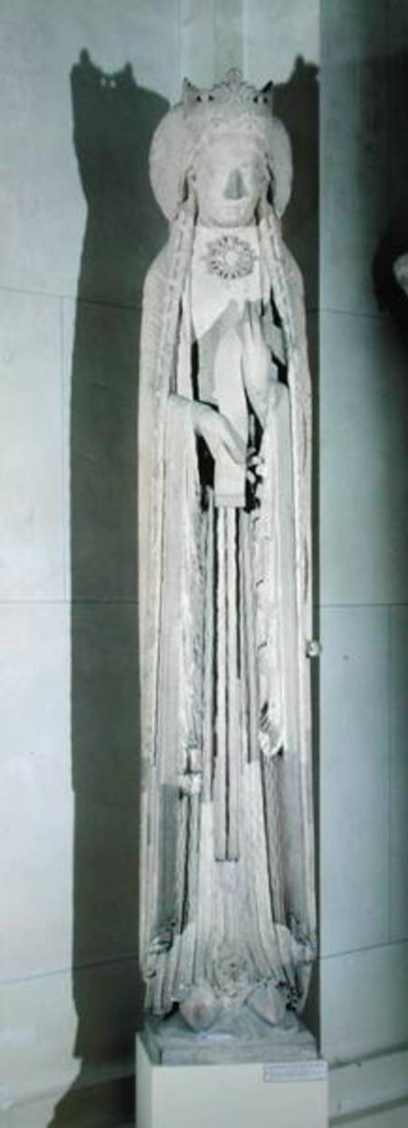 Jamb figure of a queen, removed from the west facade of the Eglise de Notre-Dame, Corbeil van French School