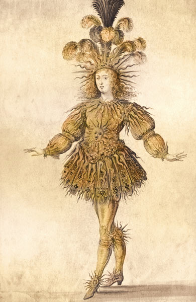 King Louis XIV of France in the costume of the Sun King in the ballet ''La Nuit'' van French School