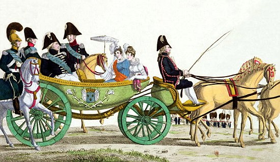 Louis XVIII (1755-1824) and his Family Reviewing the Royal Troops at the Champ de Mars, 20th June 18 van French School