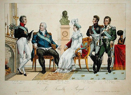 Louis XVIII (1755-1826) and his Family van French School