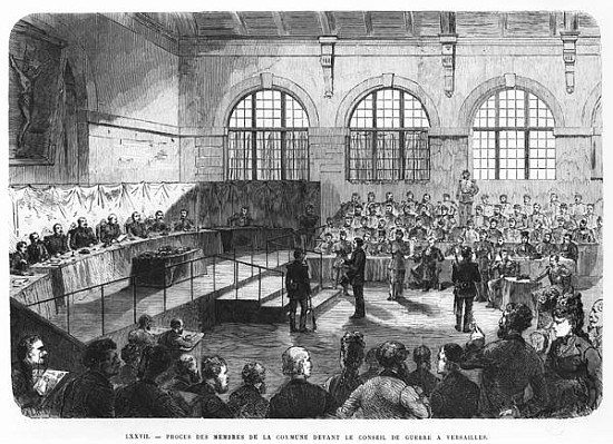 Members of the Commune being court martialled at Versailles van French School