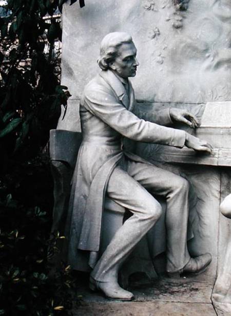 Monument to Frederic Chopin (1810-49)  (detail) van French School