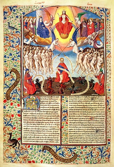 Ms 246 fol.371v The Last Judgement, from ''De Civitate Dei'' by St. Augustine of Hippo (354-430) van French School